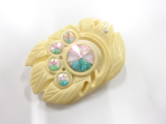 アンティーク　象牙　ブローチ　約18.46g